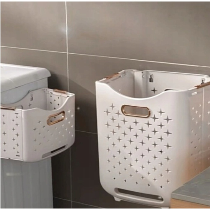 Складаний кошик для білизни з двома відділеннями