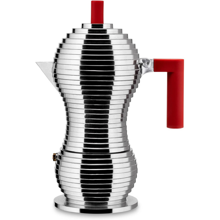 Еспресо-машина Alessi Pulcina MDL02/6 - червона, з литого алюмінію, на 6 чашок