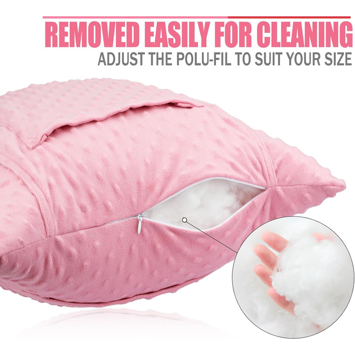BNR Star-Shaped Hysterectomy Pillow for Abdominal Surgery with 2 Pockets, Hysterectomy Pillow, a Must-Have for Recovery, Post-Surgery Gift, Abdominal/Tummy Pillow, Minky Dot Coral