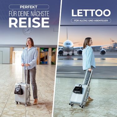 Валіза ручної поклажі 20 дюймів (срібна) з алюмінієвим каркасом, водонепроникна, з кишенями для ноутбука та захистом кутів | Валіза на колесах, екстра стабільна