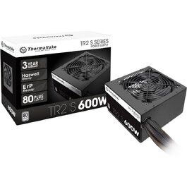Блок живлення для ПК Thermaltake TR2 S 600W, ATX, 80 Plus, з тихим 120мм вентилятором, чорний