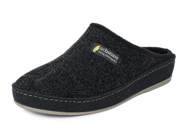 Чоловічі фетрові домашні тапочки Schawos 6030 з устілкою, супінна підошва, антиковзаючі, 43 EU, чорні