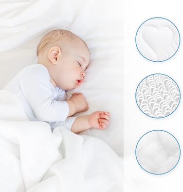 Набір постільної білизни для малюків: ковдра 80x70 см та подушка з 100% бавовни, для ліжечка або візочка