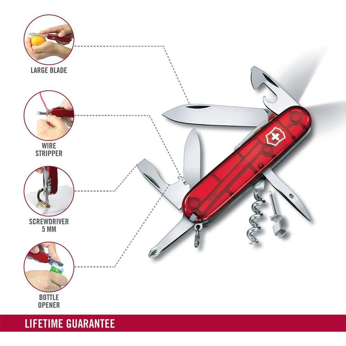 Швейцарський ніж Victorinox Spartan Lite червоний – багатофункціональний інструмент