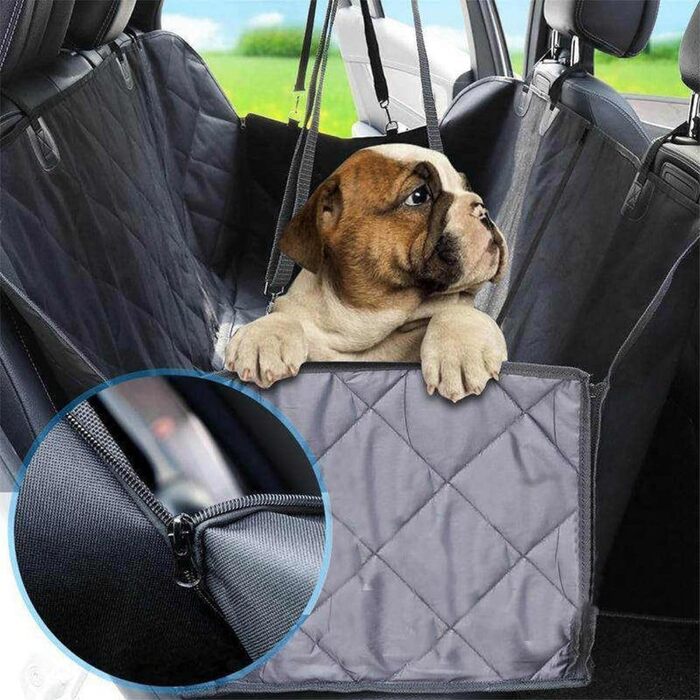 Накидка для собак у машину – водовідштовхувальна, неслизька та стійка до подряпин – захист заднього сидіння автомобіля для собак з боковими панелями, універсальна для легкових автомобілів, позашляховиків та вантажівок, ідеальна як захист заднього сидіння 