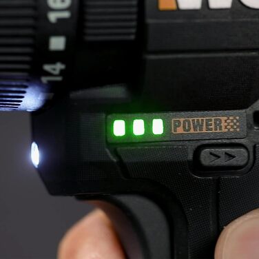 WORX WX121 Акумуляторний ударний дриль-шуруповерт 12V – потужний безщітковий набір – 2-швидкісна коробка передач до 38Nm – легкий та компактний – 0-450/0-1700 об/хв – з акумулятором, зарядним пристроєм та кейсом. Змінний набір біт