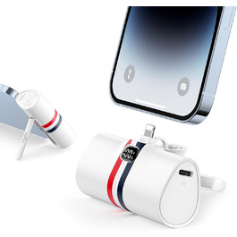 Power Bank VIYISI 5000mAh 20W з бездротовою зарядкою та LED-дисплеєм, сумісний з iPhone 14/12/11/X/8 та ін. (Білий)