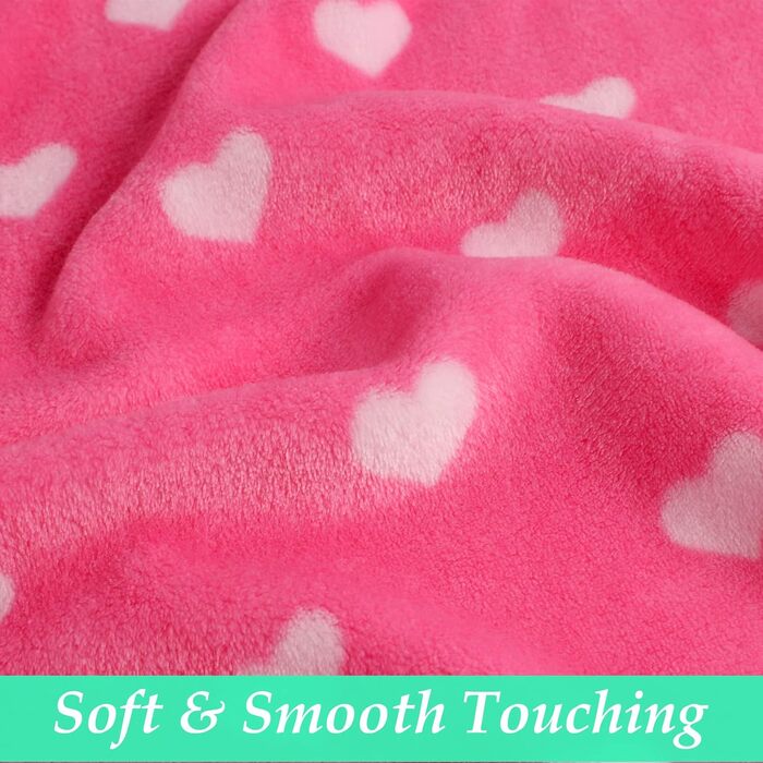 М'яка ковдра для собак та котів LeerKing: двошарова флісова ковдра 100 x 150 см (рожевий+зелений, 75 x 100 см), для дивана, ліжка та авто