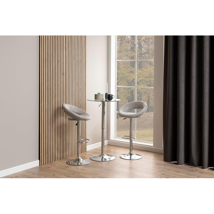 Барний стілець Thilde AC Design, PU, сірий тауп, 56x50x100 см