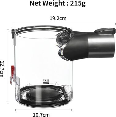 Контейнер для пилу до пилососів Dyson V6 DC58 DC61 DC62, сумісний з A/B портами