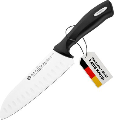Ніж кухонний Grossman 110EP Santoku, 29 см, сталь, ергономічна ручка