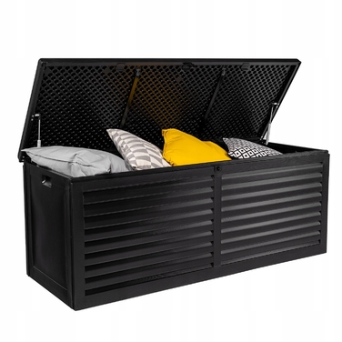 Садова скриня GRINDI IN THE GARDEN, пластик, 390 л, чорна