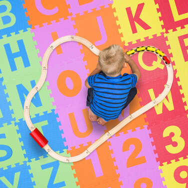Relaxdays Play Mat Puzzle, 86-Piece Set