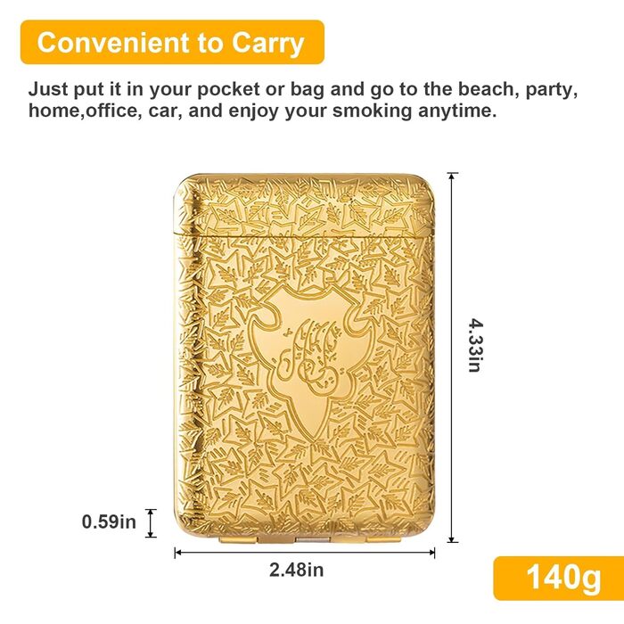 Металеве тютюнопакувальник Peaky Blinders для 14 сигарет (золотий)