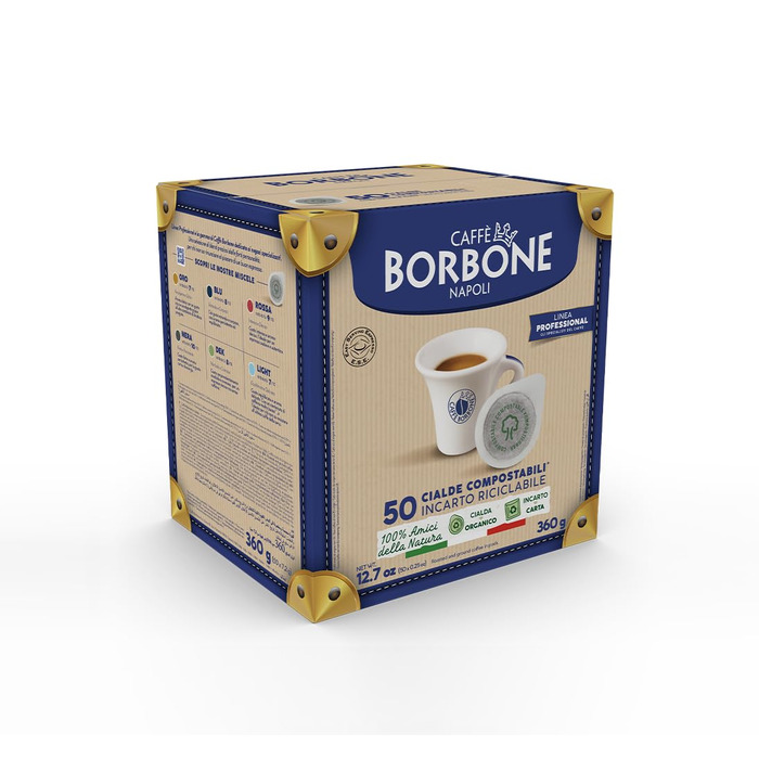 Кавові пади Caffè Borbone Blue Blend (декаф), сумісні з ESE системою, 44 мм, 50 шт, біорозкладні