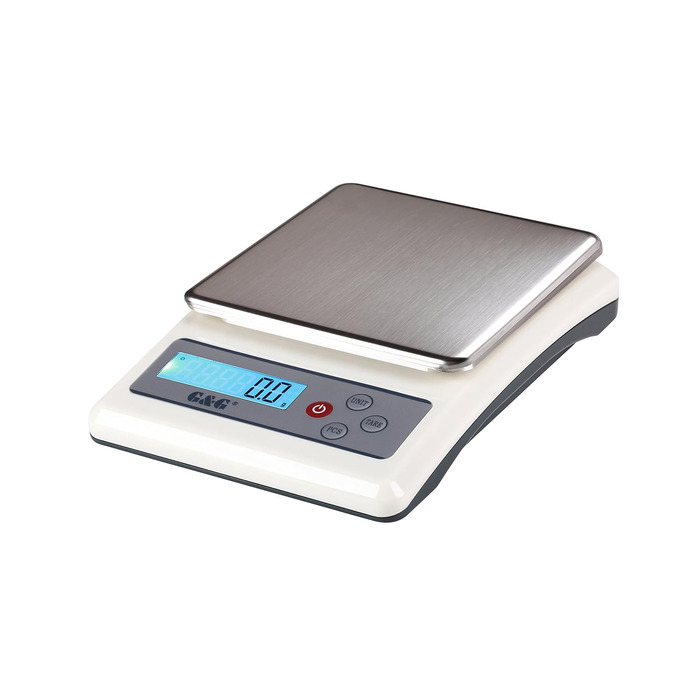 Кухонні ваги G&G KF6K: точність 0.1г, 6 кг, автоматичне вимкнення, з адаптером та батарейками