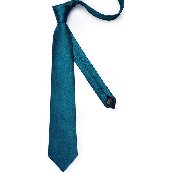 Мужской шелковый галстук і нагрудний платок DiBanGu: комплект для ділового стилю (01 Turquoise)