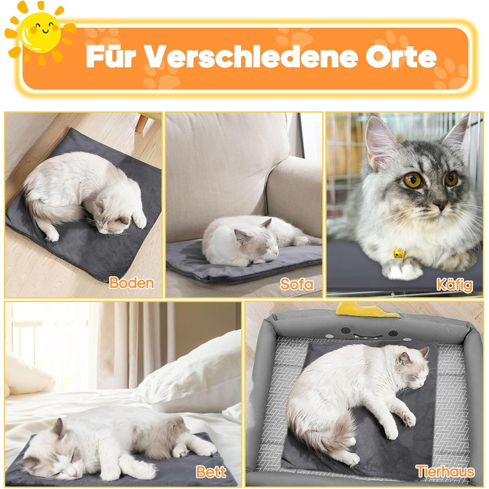 Електричний нагрівальний килимок Angelpet для собак та котів, 45x70 см, 9 температурних режимів, таймер, бісостійкий кабель, 2 знімні чохли