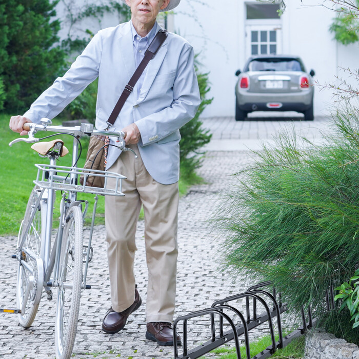 Relaxdays Black Bicycle Stand for 4 Bikes