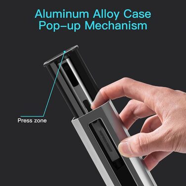 ARROWMAX Міні електричний шуруповерт 60 в 1, прецизійний набір з бітами, 5 режимів крутного моменту, для ремонту телефонів, DIY, годинників, ноутбуків (SES Nano)