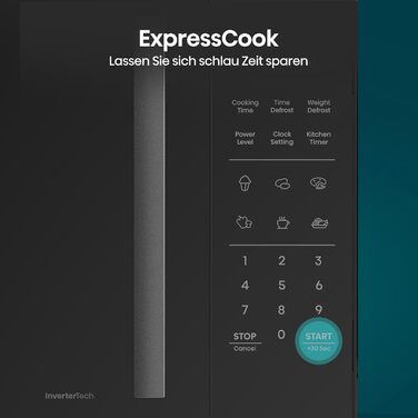 Мікрохвильова піч Hisense H20MOBS4HI 23 л з InverterTech, керамічним покриттям та цифровим керуванням