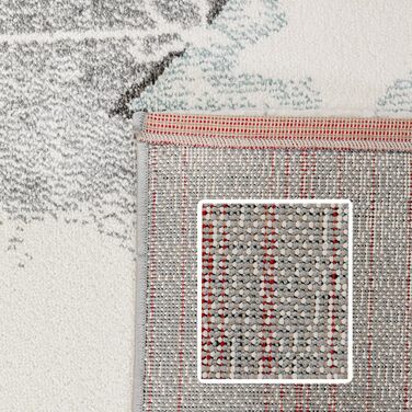 Дитячий килим круглий Elefant, короткий ворс, 120 см, блакитно-сірий. Килим в дитячу кімнату для дівчаток та хлопчиків, м'який, антиалергенний