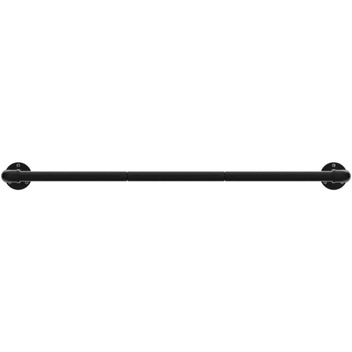 SONGMICS Wall Mounted Clothes Rails, 2 Pack, Coat Rails, Wall Mount, Space-Saving, 92 x 30 x 7.5 cm, Easy Assembly, Industrial Design, for Small Apartments, Black HSR67BK02