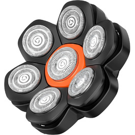 Електричний голковий стайлер MAXGROOM Glatzen для чоловіків, 7D голковий насадка, водонепроникний IPX6, плаваюча головка, LED-дисплей, для подорожей та дому, зарядка USB-C (червоний)