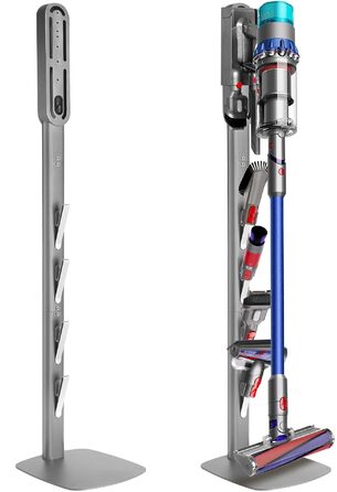 Підставка для пилососа Dyson Gen5, V15, V12, V11, V10, V8, V7, V6 з вуглецевої сталі, сірого кольору