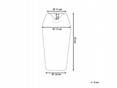 Керамічна ваза Beliani, 17 x 33 см