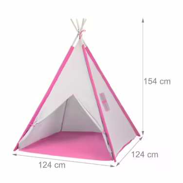 Relaxdays Teepee Play Tent with Floor Mat