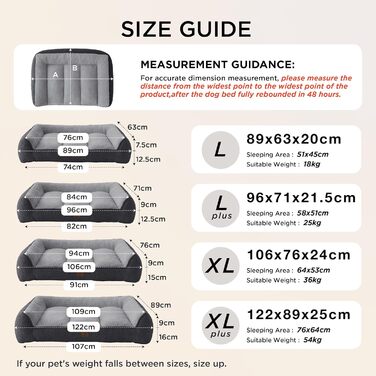BEDSURE Лежанка для собак великих порід - 106x76 см, товста, з водонепроникною наволочкою, антиковзаюча, з м'якого плюшу Sherpa, темно-сіра