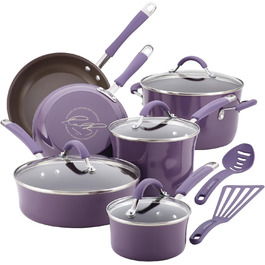 Набір посуду Rachael Ray Cucina Nonstick, 12 предметів, лавандовий