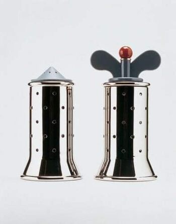 Перецьмолка Alessi 9098 B з ребристим дизайном, нержавіюча сталь і термопластик, чорна, 8.5x6.5x11.7 см