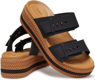 Босоніжки Crocs Brooklyn Woven Buckle жіночі чорні, розмір 39/40 EU