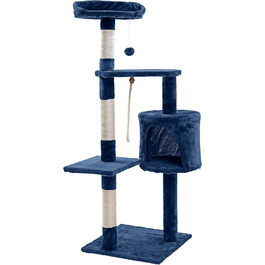 Кігтеточка для котів ESTEXO 112 см XL – ігровий комплекс, кріплення для лазіння, меблі для котів (темно-сірий)