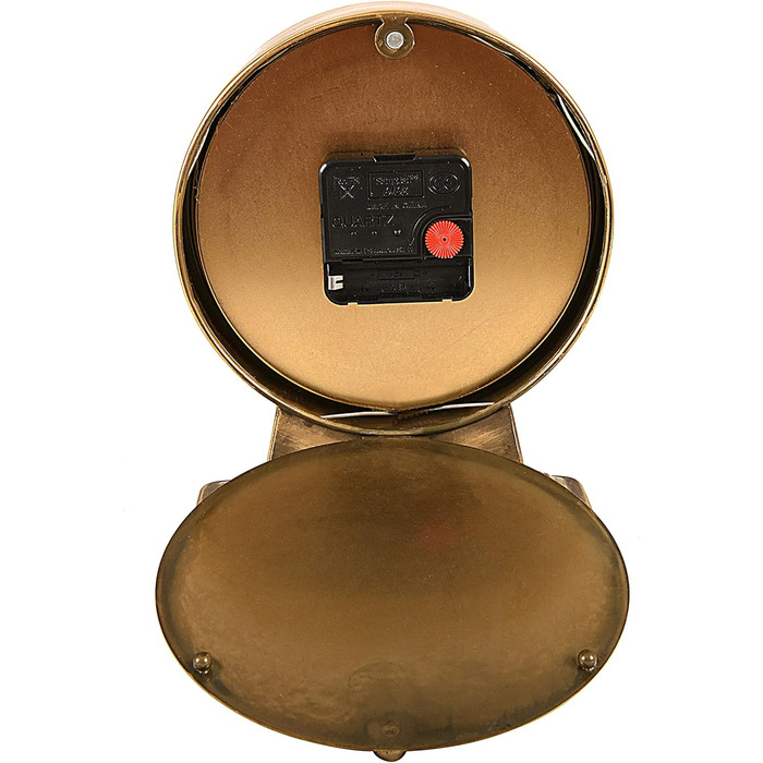 Creative Co-op Metal Mantel Clock, Gold Finish
