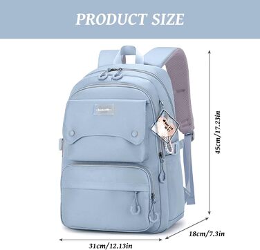 Шкільний рюкзак для дівчаток та хлопчиків, рюкзак для підлітків, 15.6