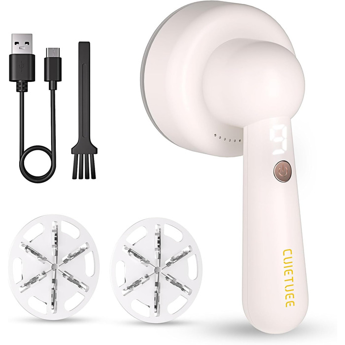 Електричний видалення ворсу CuieTuee з LED, USB-зарядкою, 3 режими, 2000mAh - для одягу та тканини