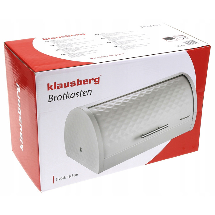 Форма для випікання хліба (хлібниця) Klausberg Diamond, білий метал, цільна