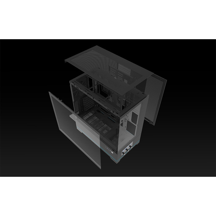Корпус для ПК DarkFlash DY451 ATX Midi Tower Gaming, загартоване скло, чорний