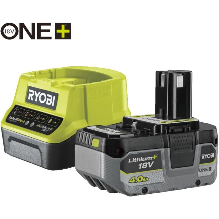 RYOBI RSV18BL-0 акумуляторний пилосос 18V ONE+ безщітковий, 900 л/хв, 800 мл, зелений та антрацитовий (без акумулятора та зарядного пристрою)
