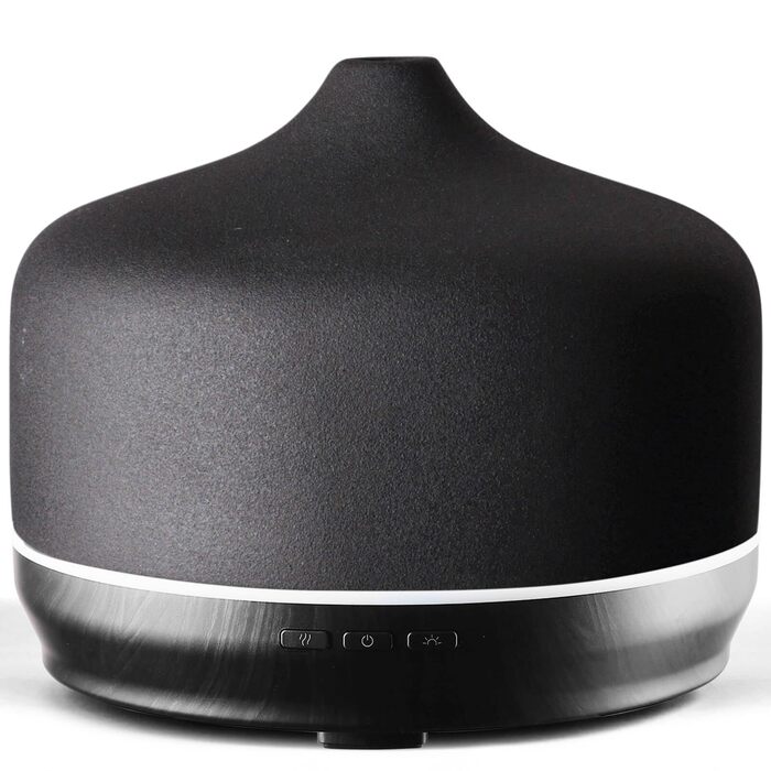 Аромадифузор Porseme 500 мл, скляний, ультразвуковий, з LED-підсвіткою, для ефірних олій, тихий, Rosegold (F22-500ml Black Ceramic Giant)