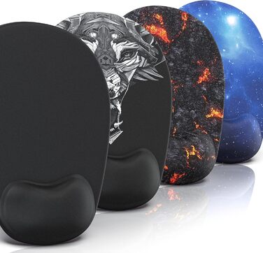 Кисетковий Mousepad CSL з гелевою підкладкою для зап'ястя - чорний (круглий)
