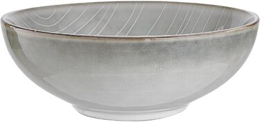 Набір посуду BUTLERS Atlantis для 4 осіб (12 предметів) | Тарілки, миски, чашки | Кераміка, градієнт кольору, бохо-стиль | Мікрохвильова піч та посудомийна машина | Сірий колір