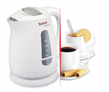 Електричний чайник Tefal KO2991, 2400 Вт, 1,5 л, білий