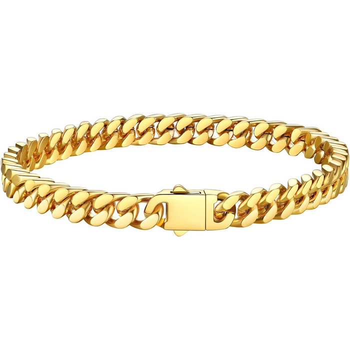 Чоловічий браслет-ланцюжок Miami Bestyle з нержавіючої сталі, 5/7/9/12.5 мм, 19/21/23 см, з подарунковою коробкою