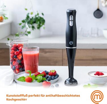 Стабілізатор MasterChef Edelstahl 3 в 1: блендер, міксер, пінозбивач. 400W, 2 швидкості, для кухні, миється в посудомийній машині