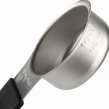 15-Piece Measuring Cup and Spoon Set, 7 Stackable Stainless Steel Measuring Cups, 8 Double-Sided Magnetic Measuring Spoons with 1 Leveler, Kitchen Gadgets for Cooking and Baking