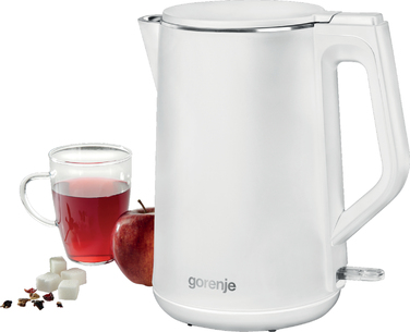Електричний чайник Gorenje K15DWW, 2200 Вт, 1,5 л, білий